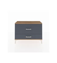 Arges Şifonyer 2 Çekmeceli 88x30x64 Çam-Antrasit