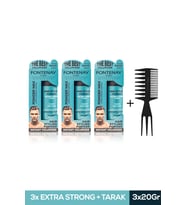 FONTENAY SAÇ ŞEKİLLENDİRİCİ PUDRA TOZ WAX MAT EFFECT MAVI 20GR X3 + ŞEKİL TARAĞI 4'LÜ SET