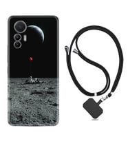 Xiaomi 12 Lite Kılıf Silikon Boyun Askılı İpli Desenli Silikon Astronoot Red Baloon 1608