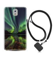 Samsung Note 3 4 5 8 9 20 Ultra 10 Lite Kılıf Boyun Askılı Silikon Kuzey Işıkları 1327