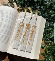 Epoksi Altın - Gümüş Kitap Ayracı (Beyaz Gold)