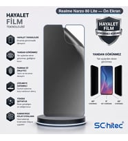 SChitec Realme Narzo 80 Lite Uyumlu Ön Yüzey Hayalet Privacy Hidrojel Ekran Koruyucu