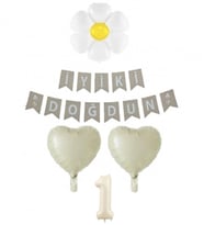 PAPATYA FOLYOLU KREM RENK FOLYO YAŞ BALON SET