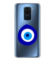 Xiaomi Redmi NOTE 9 Uyumlu Nazar Boncuğu Tasarımlı Şeffaf Telefon Kılıfı