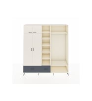 Hyperion Dolap 12 Raflı 2 Çekmeceli 2 Askılı 220x44x243 Aytaşı-Aytaşı/Antrasit