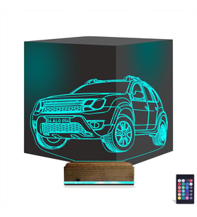 Luvivia Araba Jeep Duster Kişiye Özel 3D Lamba - Masa Gece Lambası