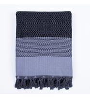 Çift Kişilik Yatak Örtüsü ve Pike %100 Pamuklu İnce Hafif Yazlık Battaniye Boho Dekoratif Koltuk Örtüsü Çok Amaçlı Çeyizlik Günlük Kullanım (Siyah-Gri, 200x250 cm Çift Kişilik Pike)