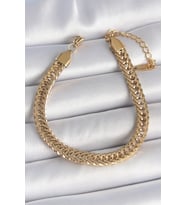316L Çelik Gold Renk Balık Sırtı Zincir Model Kadın Bileklik