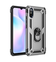 Xiaomi Redmi 9a Kılıf Sofya Yüzüklü Silikon Kapak - Gümüş