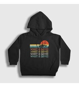 Presmono Unisex Çocuk Siyah What A Save Oyun Rocket League Kapüşonlu Sweatshirt 494131tt