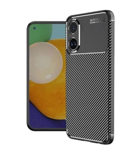 Oppo A60 Kılıf Auto Focus Karbon Kapak - Siyah