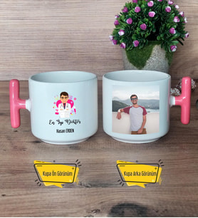 En İyi Dokor Kupa Bardak Fotoğraflı T Pembe Kulplu Doktora Tıp Bayramı Hediyesi