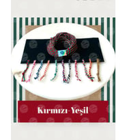  Paket İpi Paketleme Ipi / Bağlama Ipi / İki  Renkli Ip Kırmızı Yeşil Renk 10 mt-T916 (Renksiz)