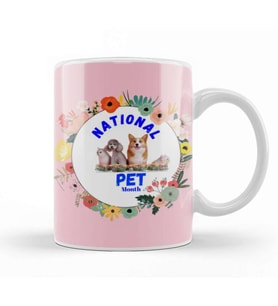 National Pet Month Kupa Bardak Porselen