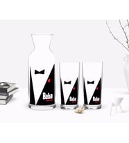 BK Gift Kişiye Özel Renkli Baskılı Godfather Baba Tasarımlı İkili Rakı Bardağı ve Karaf Hediye Seti-10 (Model 1)