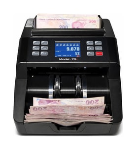 Sesli Karışık Para Sayma Makinesi Mıx 70+ Siyah Tl - Euro Karışık Sayım, Dolar Adet Sayım