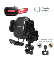 Knmaster Tt-870 Titreşim Engelleyicili Tüm Motosikletlere Uyumlu Telefon Tutucu
