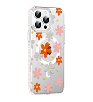 Joko Apple iPhone 14 Pro Max Floral Magsafe Kapak - Turuncu