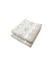 2 Li Özdilek %100 Pamuk Tappeto El Yüz Havlusu 50 x 90 (Krem)