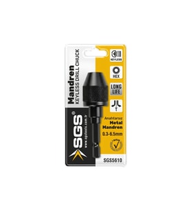 SGS OTOMATİK 1/4'' HEX MİNİ METAL MANDREN 0.3-6.5 MM SGS5610