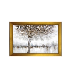 Manzara Temalı Kanvas Tablo 80 x 110 cm Gold Çerçeve