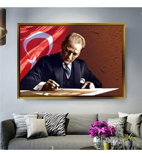 Altın Çerçeveli dekoratif tablo l1019 (Gold)