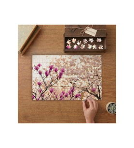 Manolya Çiçekleri Tasarımı 240 parça Ahşap Puzzle Ahşap Kutuda MP04879