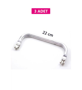 Gizli Metal Çanta Bursu - 3 Adet - 22 cm - Metal Çanta Aparatı Çanta Aksesuarı