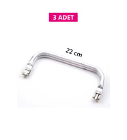Gizli Metal Çanta Bursu - 3 Adet - 22 cm - Metal Çanta Aparatı Çanta Aksesuarı