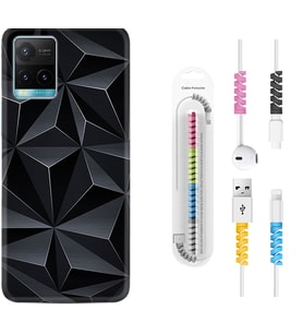 Vivo Y11S Y21S Y20 Y20S Y70 Kılıf Kablo Koruma Spiral Silikon Prizmalar 1782