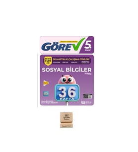 Nitelik Yayınları 5. Sınıf Görev Sosyal Bilgiler 36 Haftalık Çalışma Föyleri + Telefon Standı