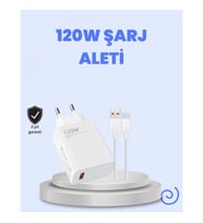 120W Type-C Hızlı Şarj Cihazı – Xiaomi Redmi Note 10 11 12 Uyumlu 6A Kablolu