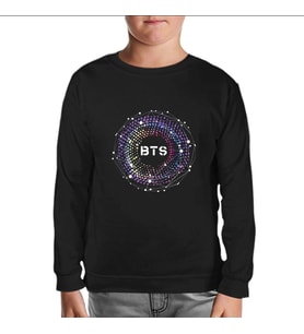 BTS - 4th Siyah Çocuk Sweatshirt