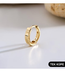 14 Ayar Altın Tek Halka Küpe 0,56 gr
