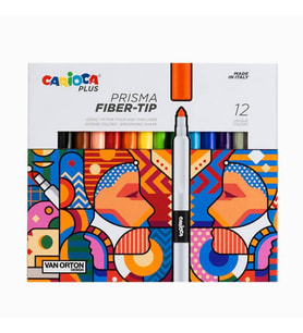 Carioca Plus Prisma Fiber Uçlu Keçeli Boya Kalemi 12'li (Karışık)