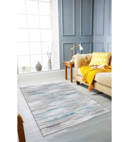 Turkuaz Sade Desensiz Kaymaz Tabanlı Dekoratif Halı TA07 - 100 x 160 cm