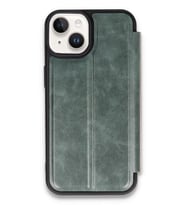 iPhone 14 Kılıf Flip Cover - Koyu Yeşil