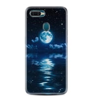 Oppo A5S A15 A16 A54 A55 A73 A74 Kılıf Desemli Silikon Night Moon 1133