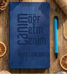 Kişiye Özel Canım Öğretmenim Defter Öğretmenler Günü Hediyesi (Mavi)