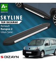 S-Dizayn Renault Kangoo 2 Uzun Şase Skyline Aluminyum Yan Basamak 223 Cm 2008-2020 A+ Kalite