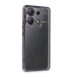 Xiaomi Poco X6 Kılıf Kamera Korumalı Lensli Silikon - Mor