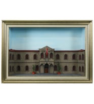 e38 EL İŞÇİLİĞİ KAYSERİ LİSESİ AHŞAP RÖLYEF TABLO - 5517