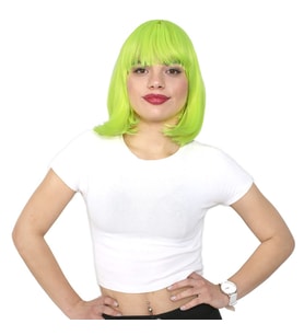 Küt Kahküllü Fiber Sen Peruk / Neon Sarı