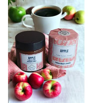 •	Bihal Elma Kokulu Doğal Soya Wax Ahşap Fitil Mum (100 - 230 gr )