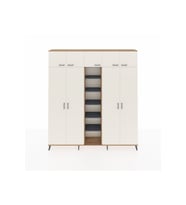 Arges Dolap 18 Raflı 9 Kapaklı 220x30x243 Çam-Aytaşı/Antrasit