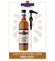Kahve ve Kokteyl Şurubu Elderflower Aromalı 70 CL + POMPA Simonelli