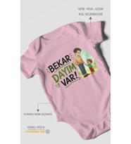 Bekar Dayım Var Kısa Kollu Bebek Body %100 Pamuk