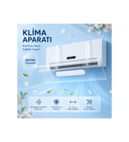HyMark Şeffaf Klima Rüzgar Yönlendirici Ayarlı 53-95 cm Deflektör Deliksiz Montajlı Klima Aparatı