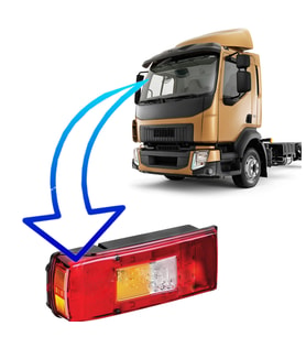 Volvo Fl-Fm-Fh Sol Arka Stop Lambası Soketli