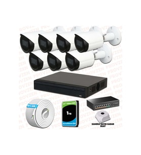 Provzen Dahua 7 Kameralı IP 1080P Gece Görüşlü Güvenlik Kamerası